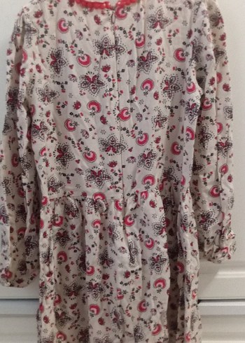 Dantel Detaylı Çiçek Desenli Bohem Kız Elbisesi - Görsel 6