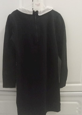 LC Waikiki Nakışlı Siyah Kız Çocuk Elbise - Görsel 7