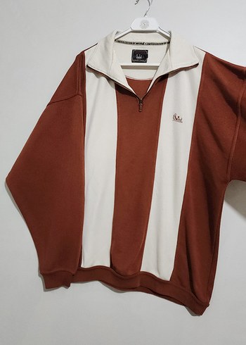 Fermuarlı Uzun Kollu vintage sweatshirt - Görsel 5