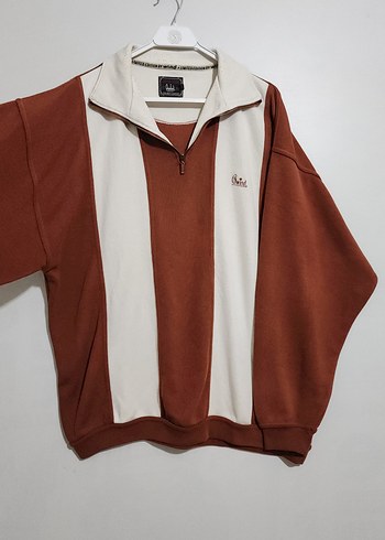 Fermuarlı Uzun Kollu vintage sweatshirt - Görsel 4