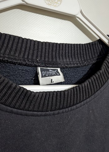 Puma Siyah Oversize vintage Sweatshirt - Görsel 2