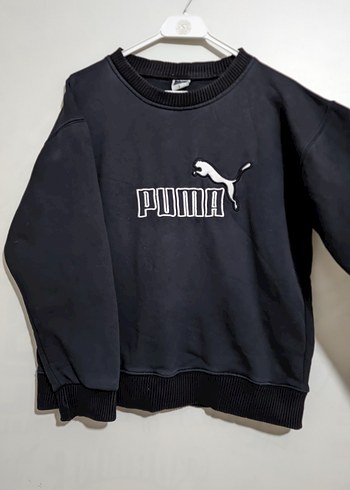 Puma Siyah Oversize vintage Sweatshirt - Görsel 4
