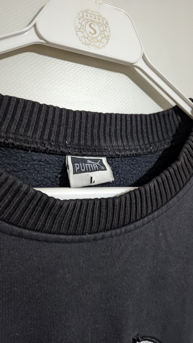 Puma Siyah Oversize vintage Sweatshirt - Görsel 2