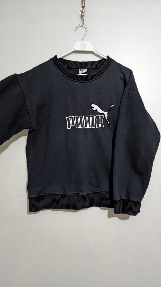 Puma Siyah Oversize vintage Sweatshirt - Görsel 3