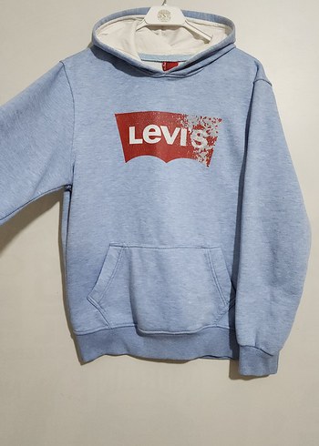 Levis Erkek Mavi Kapüşonlu Sweatshirt - Görsel 4