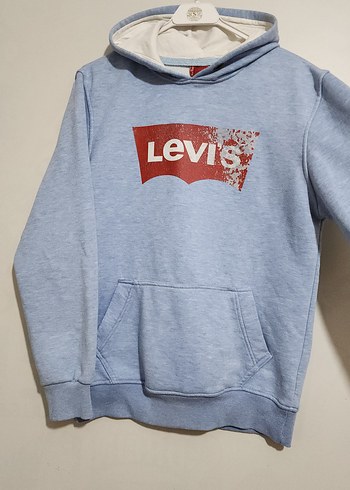 Levis Erkek Mavi Kapüşonlu Sweatshirt - Görsel 5