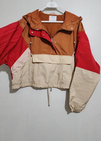 Bershka crop kesimi vintage ceket - Görsel 3