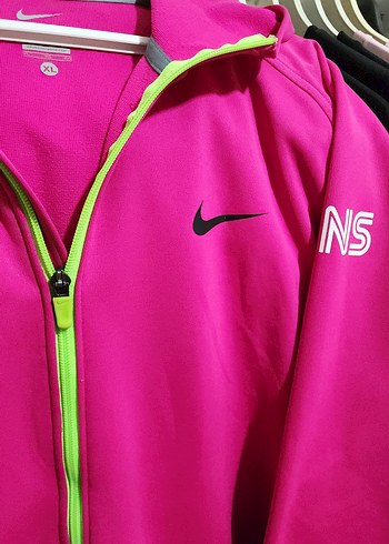 Fermuarlı Pembe Nike Kadın Spor Ceket - Görsel 2