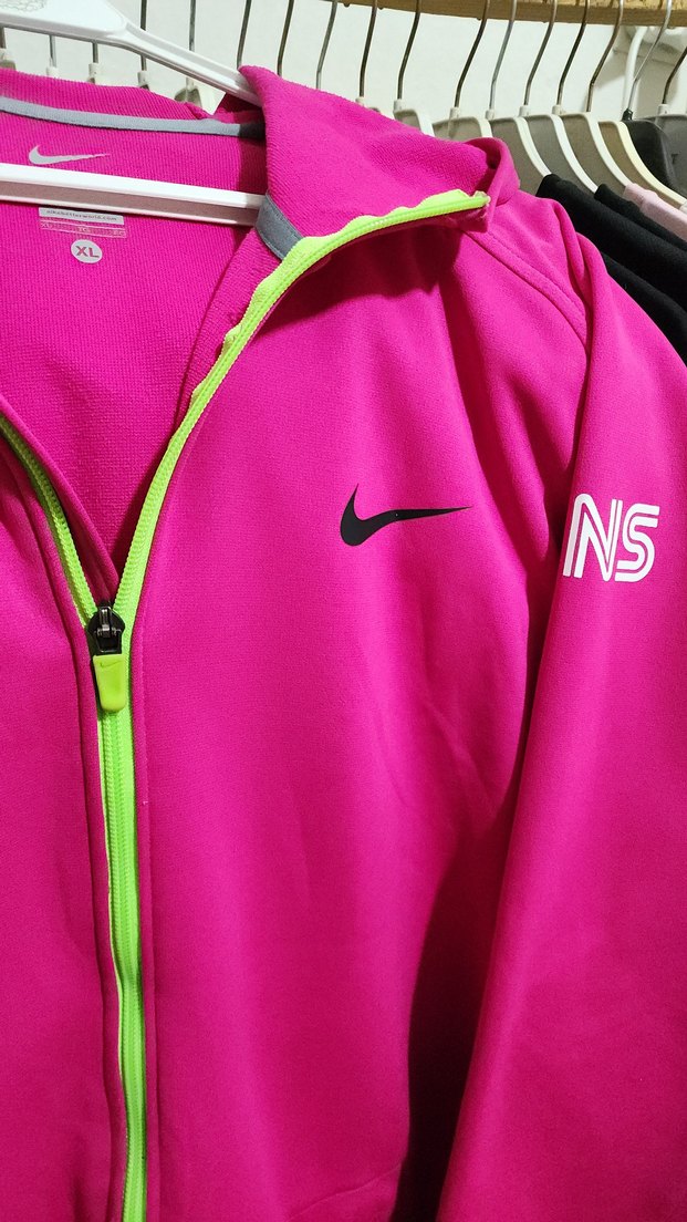 Fermuarlı Pembe Nike Kadın Spor Ceket - Görsel 2