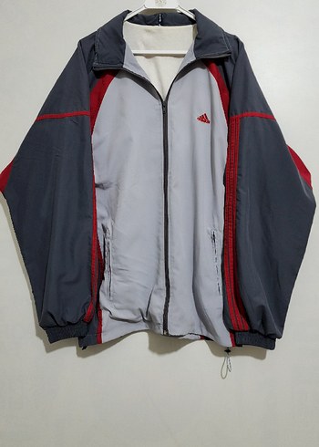 Gri Adidas Fermuarlı Erkek Spor Sweatshirt - Görsel 2