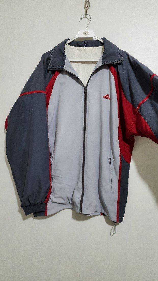 Gri Adidas Fermuarlı Erkek Spor Sweatshirt - Görsel 5