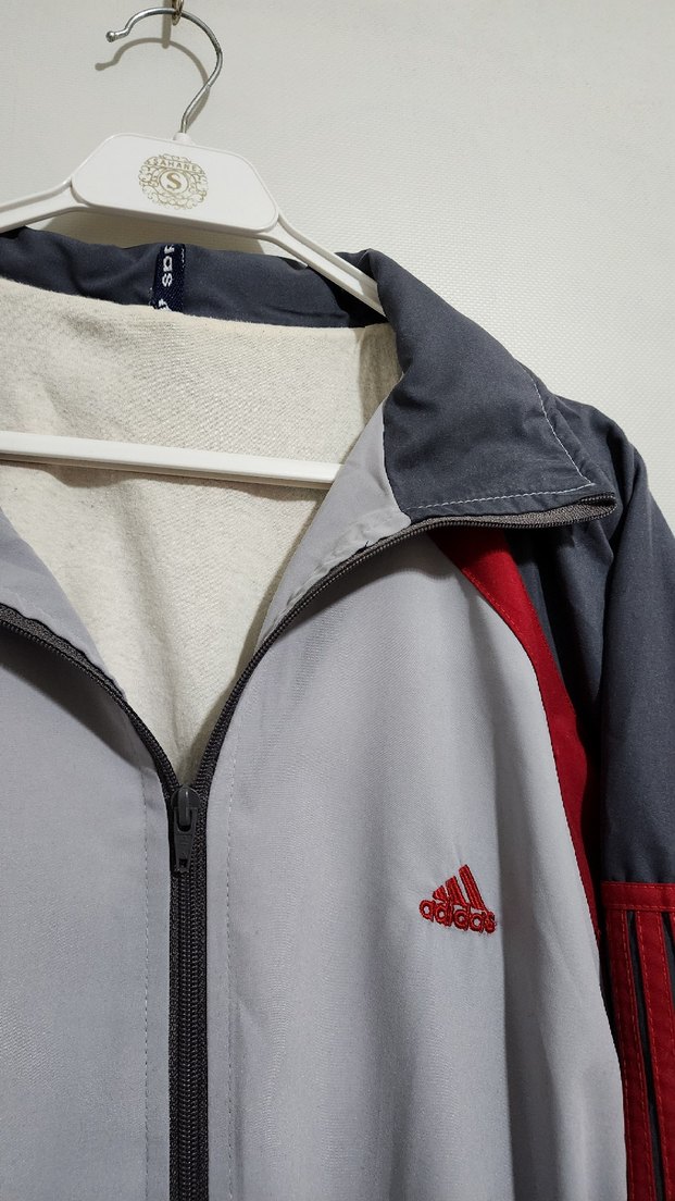 Gri Adidas Fermuarlı Erkek Spor Sweatshirt - Görsel 3