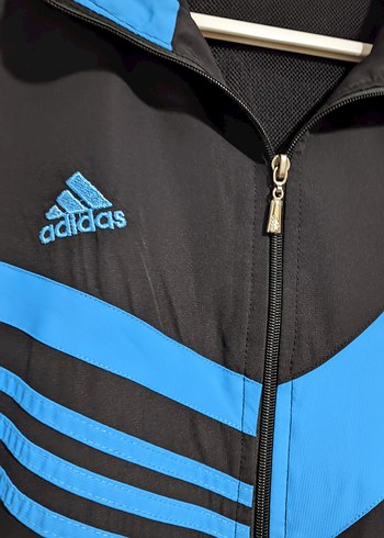 Erkek Siyah Mavi adidas vintage Ceket - Görsel 2