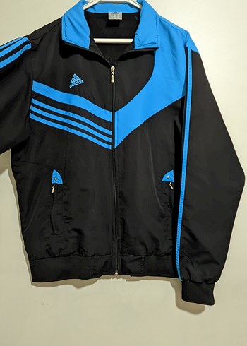 Erkek Siyah Mavi adidas vintage Ceket - Görsel 5