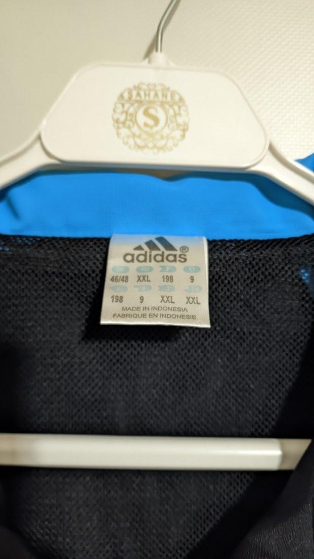 Erkek Siyah Mavi adidas vintage Ceket - Görsel 3