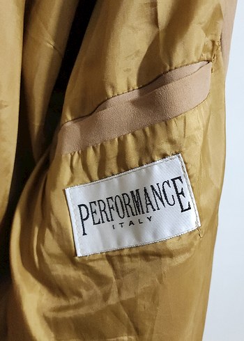 Bej Erkek Süet Ceket, Salaş Kesim, Midi Boy - Görsel 6