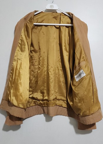 Bej Erkek Süet Ceket, Salaş Kesim, Midi Boy - Görsel 5