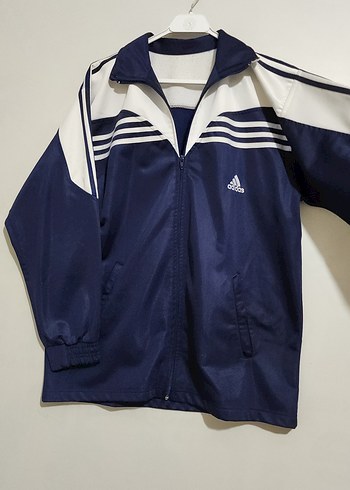 Erkek adidas vintage Lacivert Fermuarlı Spor Ceket - Görsel 5