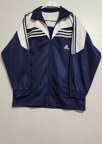 Erkek adidas vintage Lacivert Fermuarlı Spor Ceket - Görsel 2