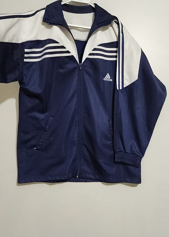 Erkek adidas vintage Lacivert Fermuarlı Spor Ceket - Görsel 4
