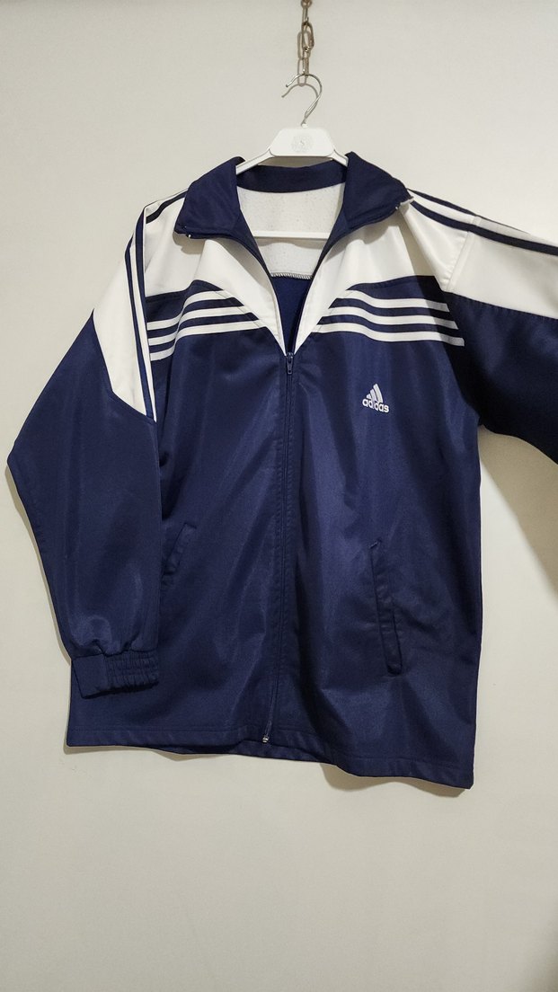Erkek adidas vintage Lacivert Fermuarlı Spor Ceket - Görsel 5