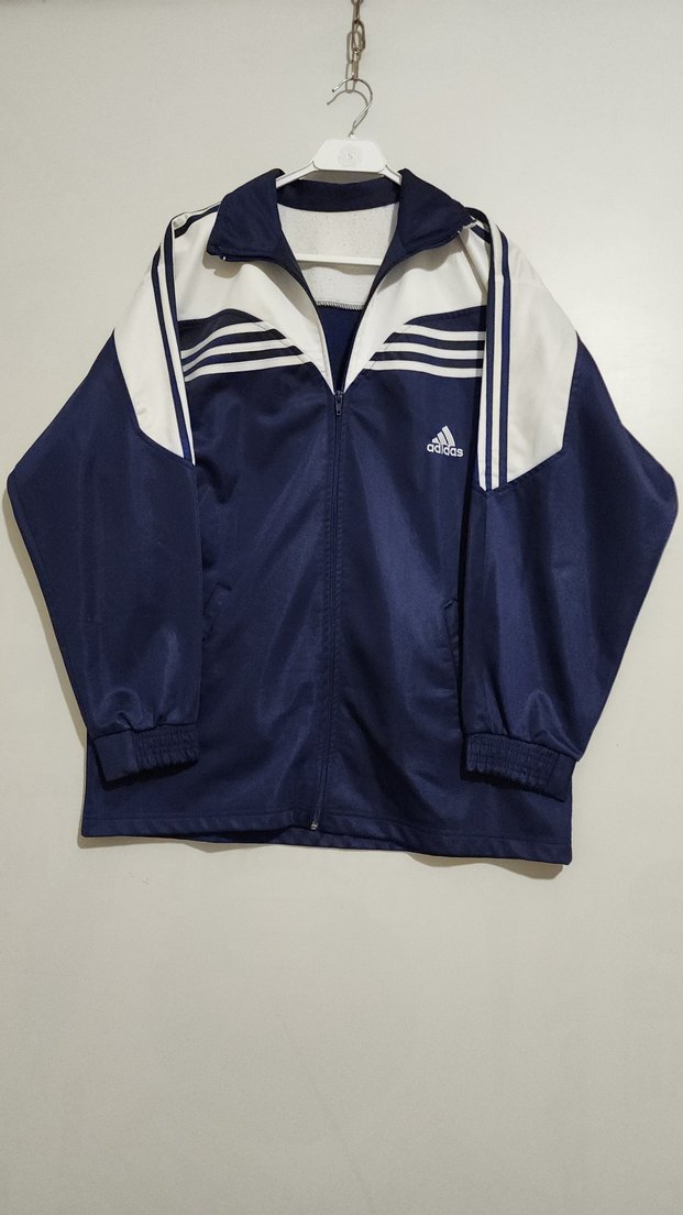 Erkek adidas vintage Lacivert Fermuarlı Spor Ceket - Görsel 2