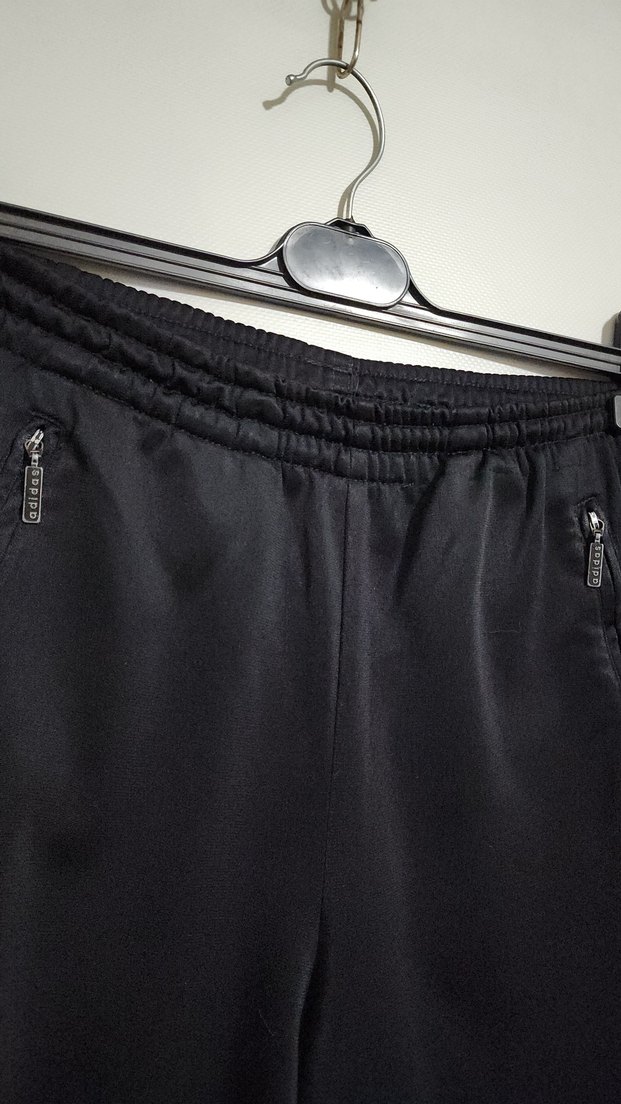 Beyaz Şeritli Siyah Regular Fit Erkek Eşofman Altı - Görsel 3