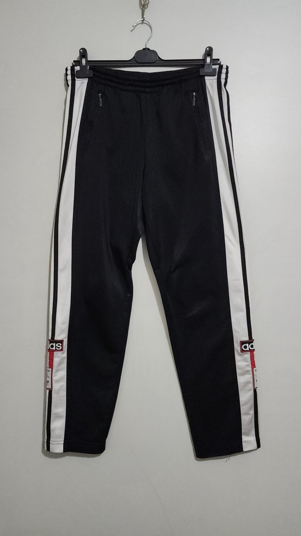 Beyaz Şeritli Siyah Regular Fit Erkek Eşofman Altı - Görsel 2