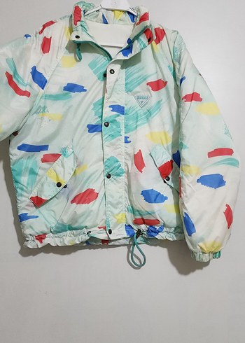 Renkli unisex oversize vintage Mont - Görsel 4