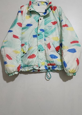 Renkli unisex oversize vintage Mont - Görsel 2