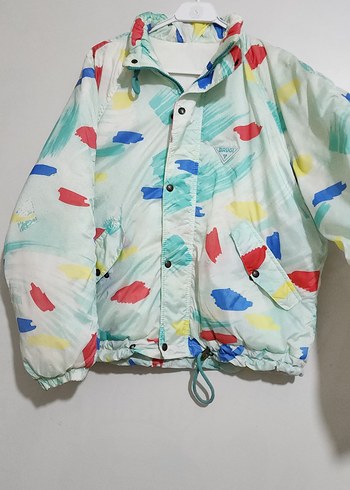 Renkli unisex oversize vintage Mont - Görsel 5