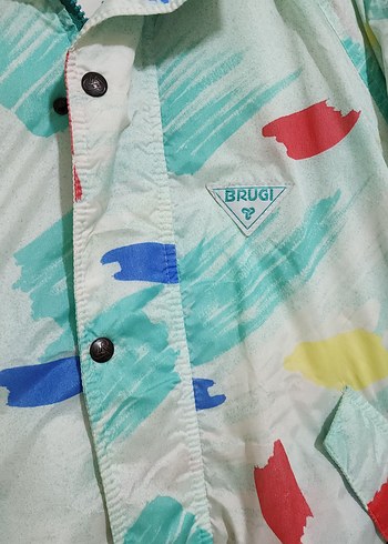 Renkli unisex oversize vintage Mont - Görsel 3