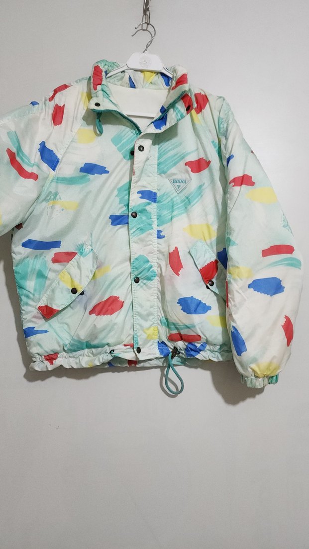 Renkli unisex oversize vintage Mont - Görsel 4