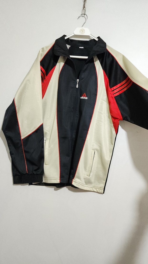 90s adidas oversize vintage ceket - Görsel 4