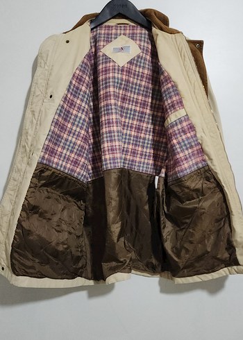 vintage avcı mont pamuk astarlı ceket - Görsel 6