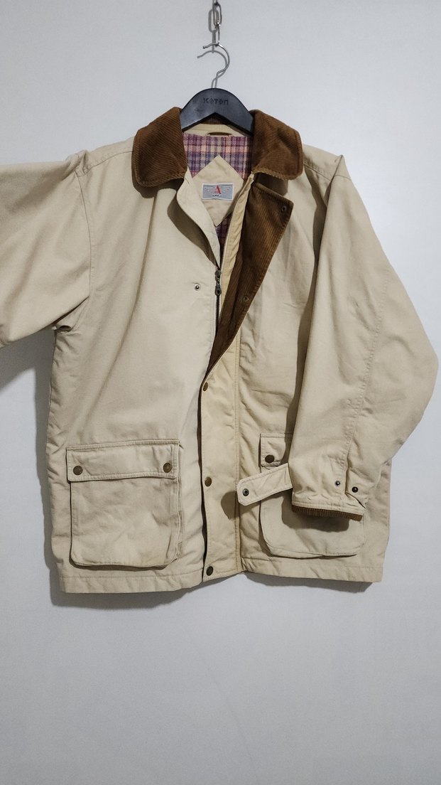 vintage avcı mont pamuk astarlı ceket - Görsel 2