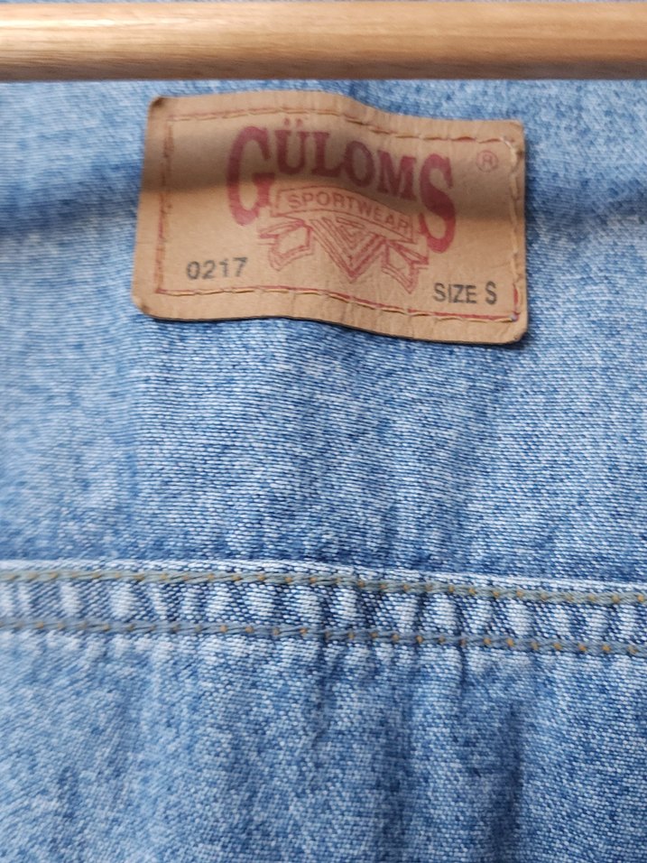 Vintage Güloms Mini Kot Yelek — görsel 5/6