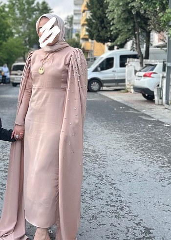 Diğer Bej Tesettür Abiye