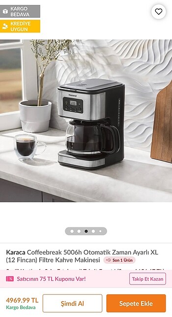  Beden Homend 5006 filtre kahve makinesi
