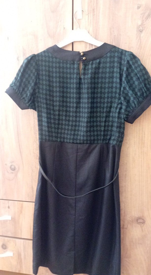 Kemerli Siyah Midi Kalem Elbise - Görsel 4