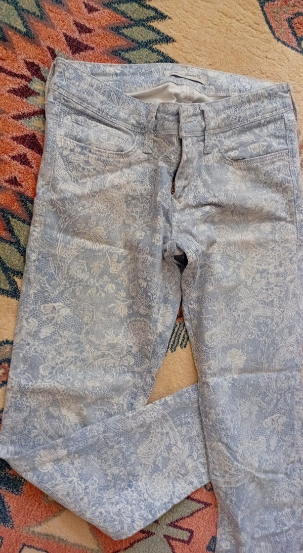 Gri Batik Desenli Kot Pantolon - Görsel 3