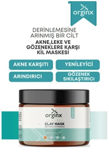 Orginx Arındırıcı Yüz Bakım Maskesi - Ölü Deniz Kil Maske. - Görsel 4