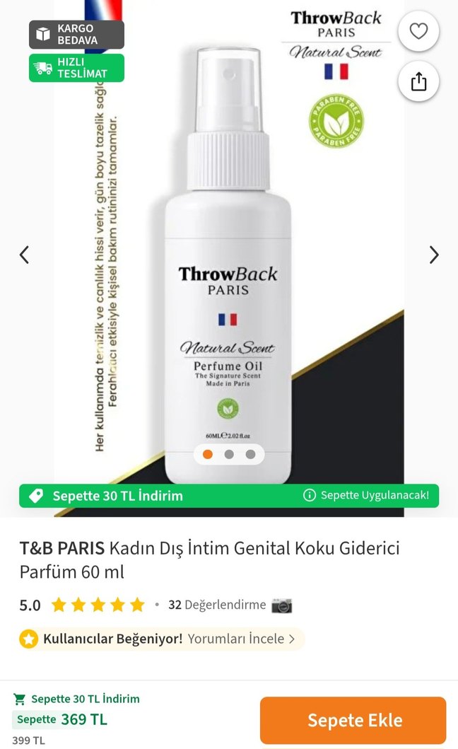 ThrowBack Paris Kadın Parfüm Yağı 60 ml - Görsel 3