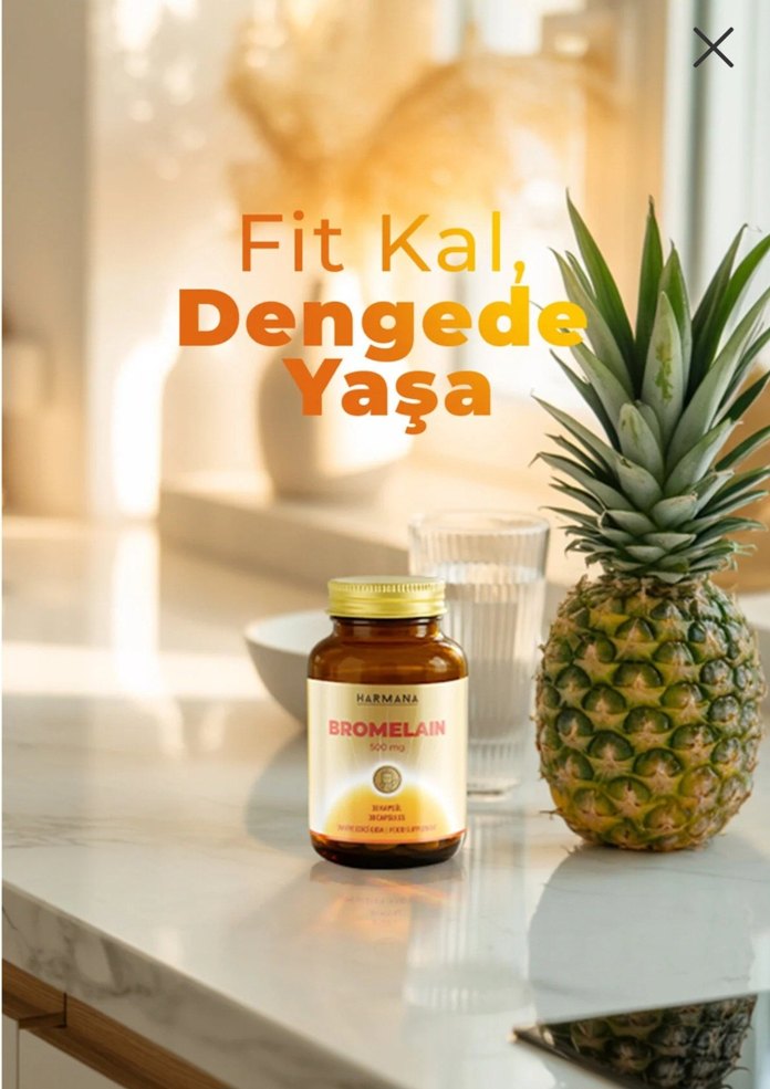 Harmana Bromelain 500 mg 30 Kapsül - Görsel 3