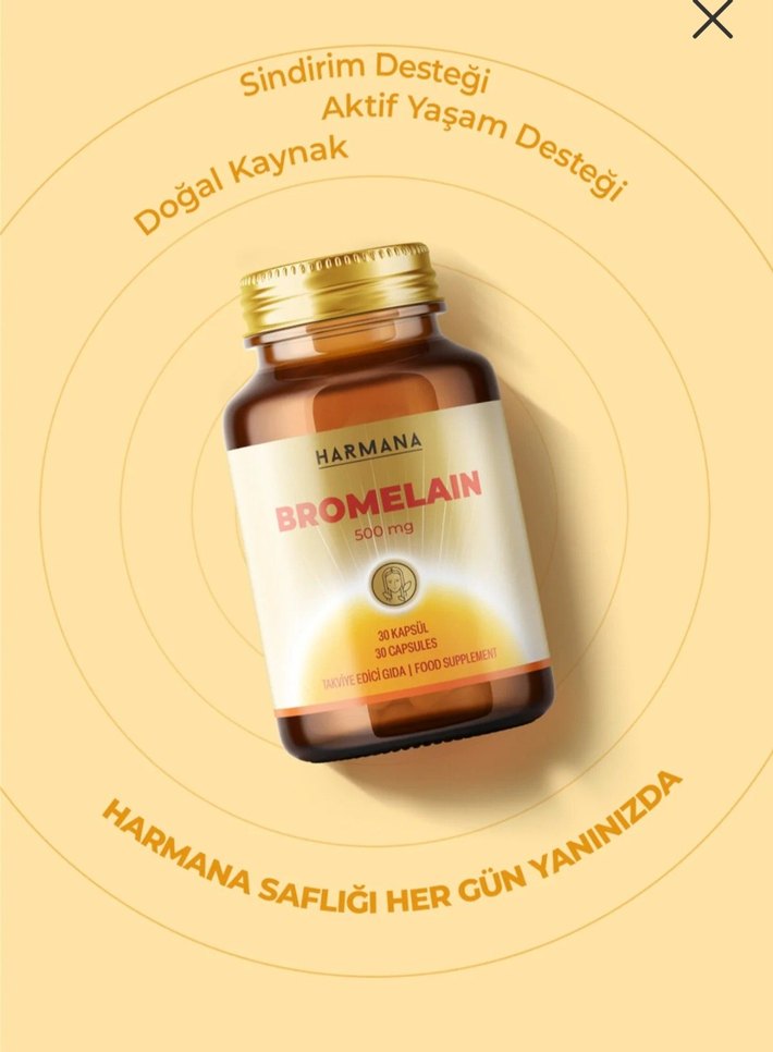 Harmana Bromelain 500 mg 30 Kapsül - Görsel 5