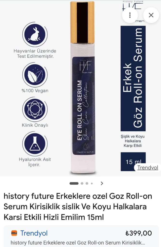 Erkekler için Göz Altı Roll-on Serum - Görsel 5