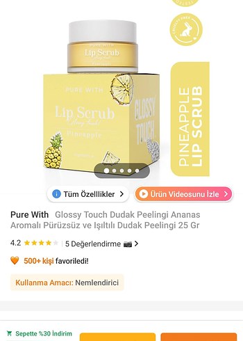 Glossy Touch Dudak Peelingi Ananas Aromalı Pürüzsüz ve lşiltılı - Görsel 6