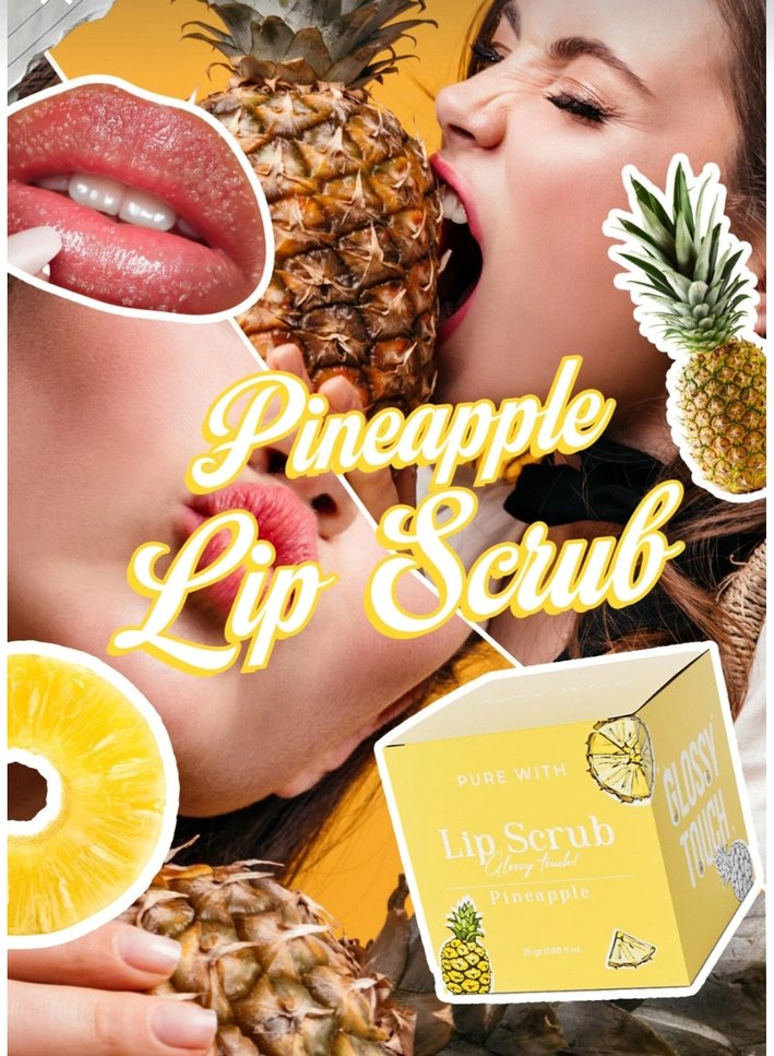 Glossy Touch Dudak Peelingi Ananas Aromalı Pürüzsüz ve lşiltılı - Görsel 3