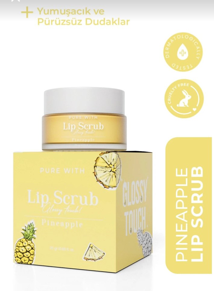 Glossy Touch Dudak Peelingi Ananas Aromalı Pürüzsüz ve lşiltılı - Görsel 5