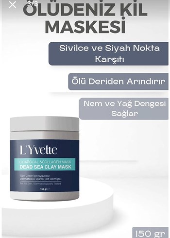 L'Yvette Collagen Ölüdeniz Kil Maskesi Yaşlanma Sıkılastırıcı - Görsel 2